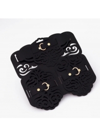 Фигурный набор для БДСМ-игр с узорами и золотистой фурнитурой - Crazy Handmade - купить с доставкой в Ангарске