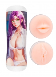 Двусторонний мастурбатор аниме - ротик и вагина - Tokyo Style - в Ангарске купить с доставкой