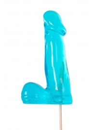 Голубой леденец в форме члена со вкусом блю кюрасао - 173 гр. - Sosuчki - купить с доставкой в Ангарске