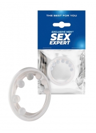 Эрекционное кольцо с мягкой стимулирующей насадкой - Sex Expert - в Ангарске купить с доставкой