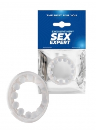 Эрекционное кольцо со стимулирующими шариками на поверхности - Sex Expert - в Ангарске купить с доставкой