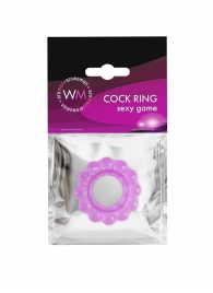 Лиловое эрекционное кольцо с 2 рядами стимулирующих шариков - Erowoman-Eroman - в Ангарске купить с доставкой