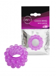 Лиловое эрекционное кольцо с 2 рядами стимулирующих шариков - Erowoman-Eroman - в Ангарске купить с доставкой