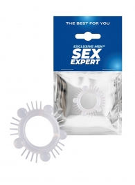 Эластичное эрекционное кольцо с шишечками и шипами - Sex Expert - в Ангарске купить с доставкой