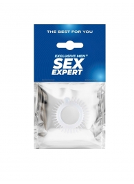 Эластичное эрекционное кольцо с шипиками и шариком - Sex Expert - в Ангарске купить с доставкой