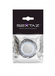 Эластичное эрекционное колечко с черными «ресничками» - Sextaz - в Ангарске купить с доставкой
