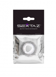 Эластичное эрекционное кольцо с длинными черными «ресничками» - Sextaz - в Ангарске купить с доставкой