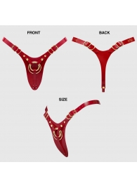 Красный пояс для фиксации насадок Strap-On-Me Leatherette Harness Fabulous - Strap-on-me - купить с доставкой в Ангарске