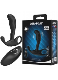 Черный изогнутый массажёр простаты с вибрацией и пультом ДУ - Baile - в Ангарске купить с доставкой