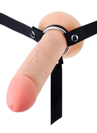 Мужской полый страпон на регулируемых ремешках - 22 см. - Sex Expert - купить с доставкой в Ангарске