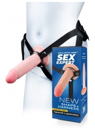 Мужской полый страпон на регулируемых ремнях - 18,5 см. - Sex Expert - купить с доставкой в Ангарске