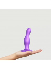Фиолетовая насадка Strap-On-Me Dildo Plug Curvy size S - Strap-on-me - купить с доставкой в Ангарске