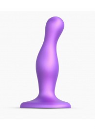 Фиолетовая насадка Strap-On-Me Dildo Plug Curvy size S - Strap-on-me - купить с доставкой в Ангарске