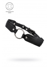 Черный кожаный чокер-ошейник со скруглёнными углами - Pecado - купить с доставкой в Ангарске