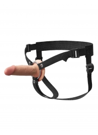 Телесный пустотелый фаллопротез 5’’ Hollow Silicone Strap-On - 14 см. - Pipedream - купить с доставкой в Ангарске