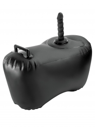 Черное надувное кресло с платформой для фиксации дилдо Body Dock Inflatable Love Seat - Pipedream - купить с доставкой в Ангарске