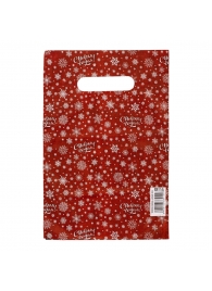 Красный подарочный новогодний пакет с вырубной ручкой (20х30 см) - Сима-Ленд - купить с доставкой в Ангарске