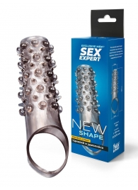 Дымчатая насадка на пенис с шипами и выпуклостями - 12 см. - Sex Expert - в Ангарске купить с доставкой