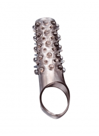 Дымчатая насадка на пенис с шипами и выпуклостями - 12 см. - Sex Expert - в Ангарске купить с доставкой