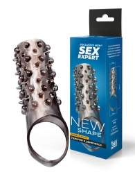 Дымчатая насадка на пенис с шипами и выпуклостями - 12,5 см. - Sex Expert - в Ангарске купить с доставкой