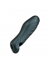 Серая силиконовая насадка на пенис с подхватом Manwan Ryzer - Manwan - в Ангарске купить с доставкой