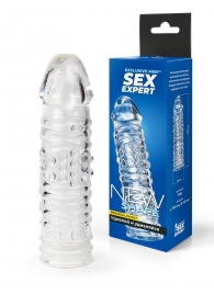 Прозрачная закрытая насадка на пенис - 17 см. - Sex Expert - в Ангарске купить с доставкой