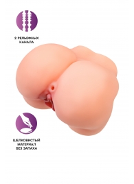 Реалистичный мастурбатор в форме попки с 2 любовными входами - No Name - в Ангарске купить с доставкой