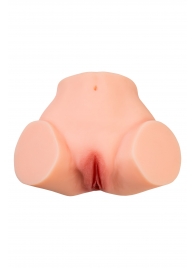 Телесный реалистичный мастурбатор-полуторс с 2 любовными входами - No Name - в Ангарске купить с доставкой