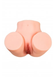 Телесный мастурбатор в форме попки с 2 любовными входами - No Name - в Ангарске купить с доставкой