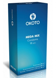 Презервативы OKOTO Mega Mix - 18 шт. - Sitabella - купить с доставкой в Ангарске