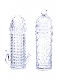 Набор из 2 прозрачных насадок на член Seductive Tickler Sleeves Set - NMC - в Ангарске купить с доставкой