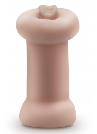 Телесный люминесцентный двусторонний мастурбатор Tasha - Blush Novelties - в Ангарске купить с доставкой