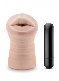 Телесный мастурбатор-ротик Nicole Vibrating Masturbator - Blush Novelties - в Ангарске купить с доставкой