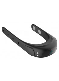 Черное эрекционное виброкольцо на ремешках - Boys of Toys - в Ангарске купить с доставкой