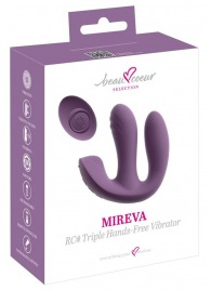 Фиолетовый тройной вибратор MIREVA RC Triple Hands-Free Vibrator - Orion