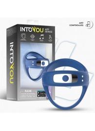 Синее интерактивное эрекционное виброкольцо Rank - Intoyou - в Ангарске купить с доставкой