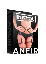 Черные стрепы на бёдра Aneir - Intoyou - купить с доставкой в Ангарске