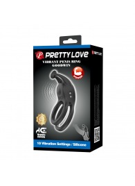 Черное перезаряжаемое виброкольцо Goodwin - Baile - в Ангарске купить с доставкой