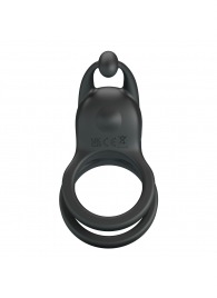 Черное перезаряжаемое виброкольцо Goodwin - Baile - в Ангарске купить с доставкой