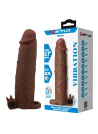 Коричневая насадка на пенис Xerxes - 22 см. - Baile - в Ангарске купить с доставкой