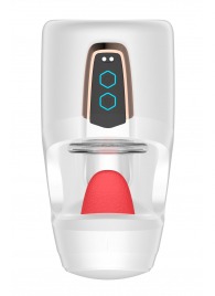 Белый мастурбатор с язычком и возвратно-поступательными движениями - Secwell - в Ангарске купить с доставкой