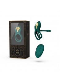 Зеленое эрекционное виброкольцо Bayek с пультом ДУ - Zalo - в Ангарске купить с доставкой