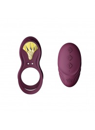 Фиолетовое эрекционное виброкольцо Bayek с пультом ДУ - Zalo - в Ангарске купить с доставкой