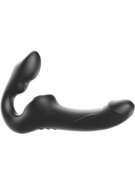 Черный безремневой страпон с 3 моторами - Ibiza - купить с доставкой в Ангарске