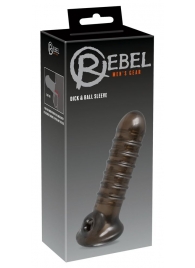 Насадка на пенис Rebel smoke с рёбрышками и отверстием под мошонку - Orion - в Ангарске купить с доставкой