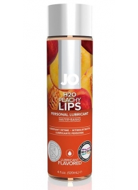 Лубрикант на водной основе с ароматом персика JO Flavored Peachy Lips - 120 мл. - System JO - купить с доставкой в Ангарске