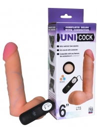 Фаллическая насадка Харнесс UNICOCK 6  с вибрацией - 18 см. - LOVETOY (А-Полимер) - купить с доставкой в Ангарске