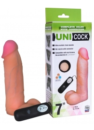 Фаллическая насадка Харнесс UNICOCK 7  с вибрацией - 19 см. - LOVETOY (А-Полимер) - купить с доставкой в Ангарске