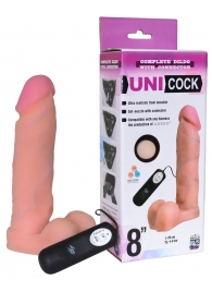 Фаллическая насадка Харнесс UNICOCK 8  с вибрацией - 20 см. - LOVETOY (А-Полимер) - купить с доставкой в Ангарске