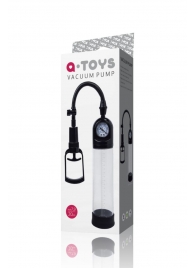 Чёрная вакуумная помпа A-toys с манометром и прозрачной колбой - A-toys - в Ангарске купить с доставкой